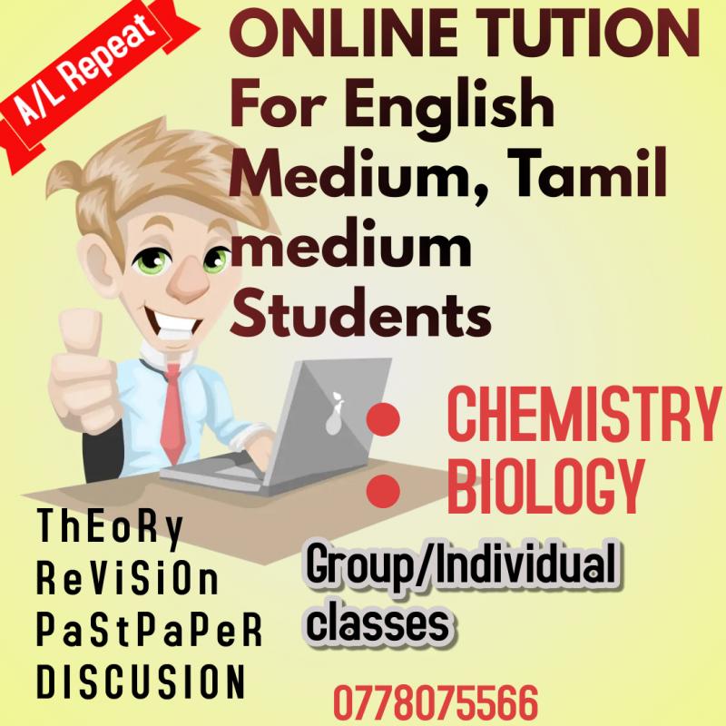 A/L2025: English medium Biology and Chemistry Online Group classes
