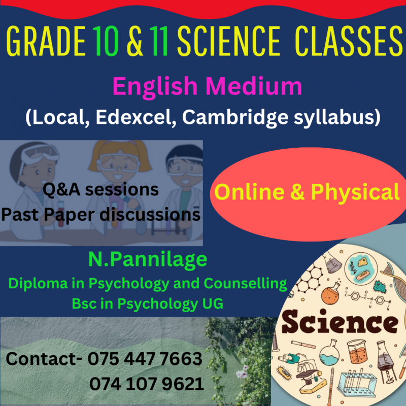 grade 10 & 11 Science Classes (national, edexcel, cambridge syllabus)