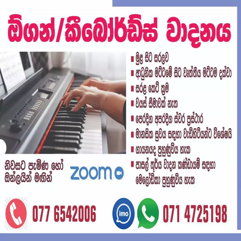 Organ - Keyboard Class (Home visit or Online)