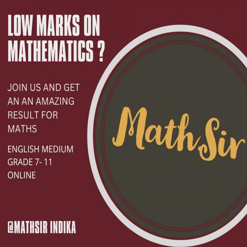 MATHS - ENGLISH MEDIUM - From Grade 7 - 11