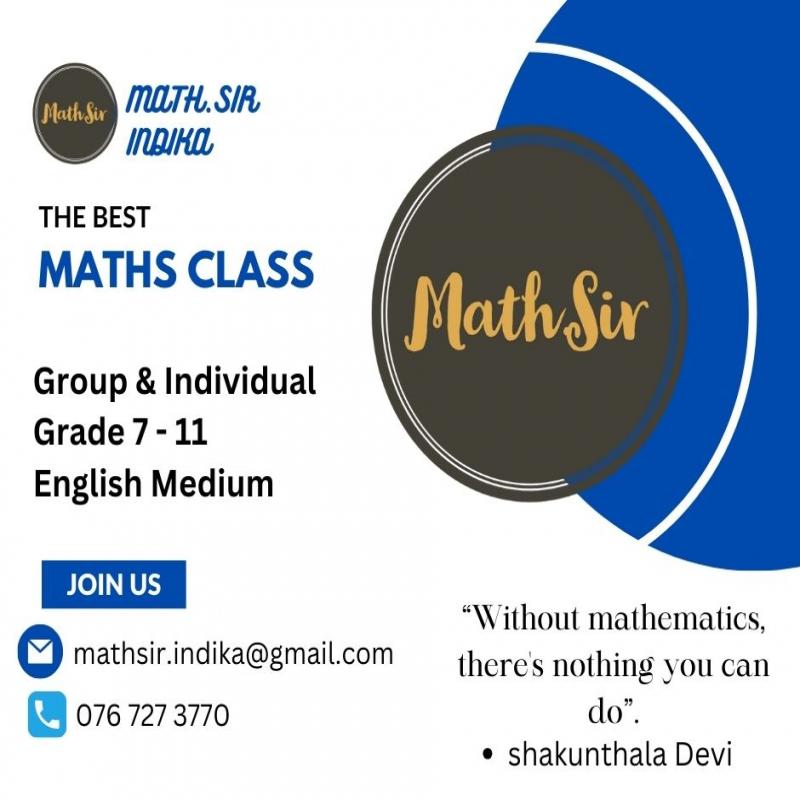 Online Math Classes in English Medium with Math Sir Indika!