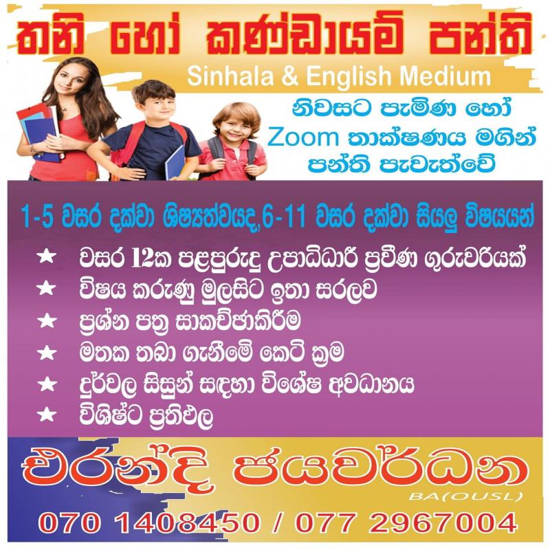 Grade 6-11 Tuition classes