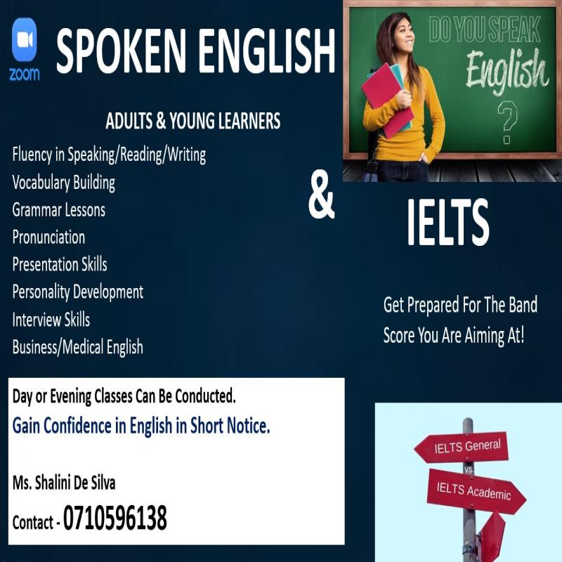 Spoken English For Children & Adults/IELTS