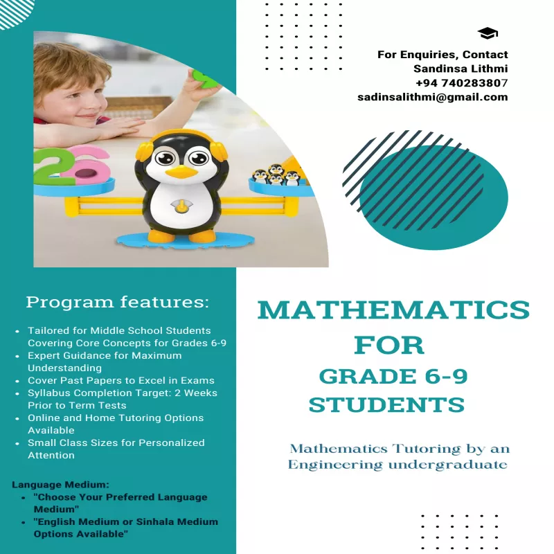 Mathematics classes for middle school students
