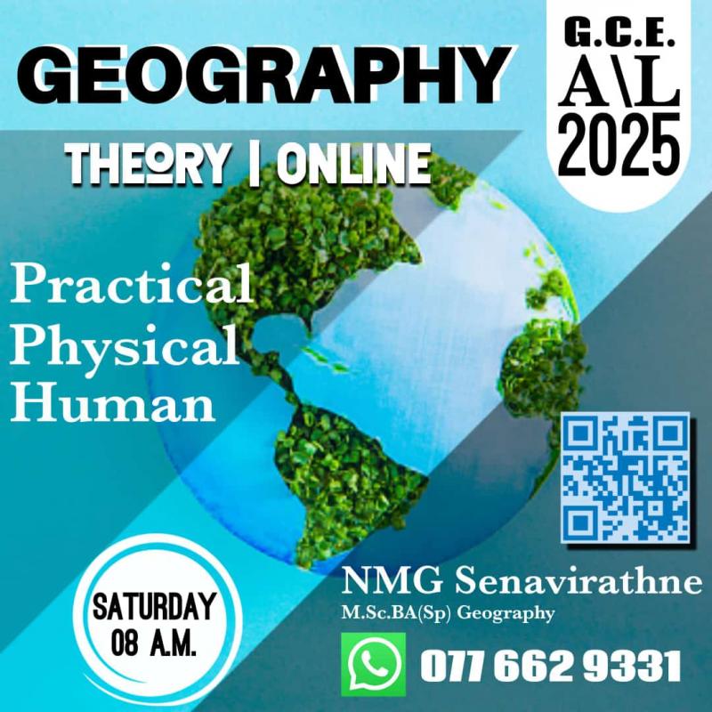 Geography Tutor For G.C.E. (A\L)