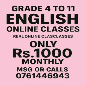 English Online REAL classes for grade 5 to O/L