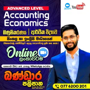 A/L Accounting & Economics Online Classes | Sinhala & English Medium