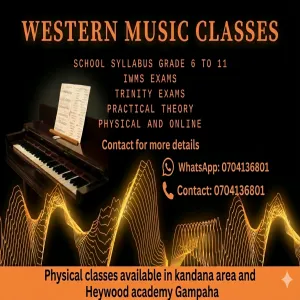 Western Music Classes for Grade 6 to 11