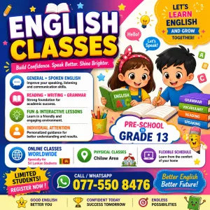 Online and Physical English Spoken and Syllabus classes for students