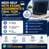 Exams,  Assignments & Project Support for IT,  CS,  SE Students