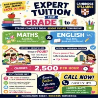 English and Math for Grade 1-4(Cambridge and Local Syllabus)