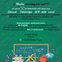 Maths tuition by University Lecturer