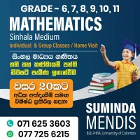 Grade 6,  7,  8,  9,  10,  11 Math - Sinhala Medium Individual/Gr
