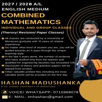 A/L Combined Maths Individual/ Group Classes