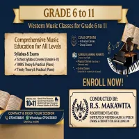 Western Music Classes for Grade 6 to 11