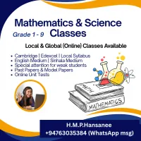 Grade 1 - 9 Mathematics & Science Classes