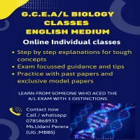GCE A/L Biology Classes English medium