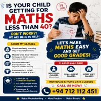 MATHS CLASSES – GRADE 6 TO 11 English & Sinhala Medium