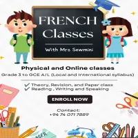 Join our French classes for Grade 3 to Grade GCE A/L