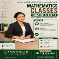 Mathematics class for grade 6 to O/L