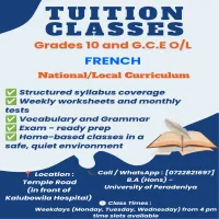 French - Grades 10 and G.C.E O/L National/Local Curriculum