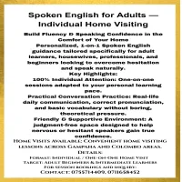Spoken English classes for adult beginners