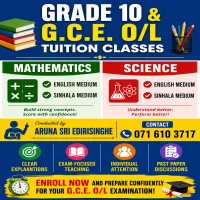 Maths individual class English medium and Sinhala medium gra