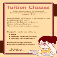 Math and English teacher