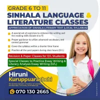 Sinhala Language and Literature