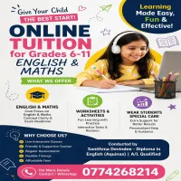 ONLINE ENGLISH & MATHS CLASSES - Grades 6 to 11