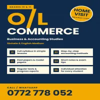 O/L COMMERCE (BUSINESS & ACCOUNTING STUDIES) Grades 10 & 11